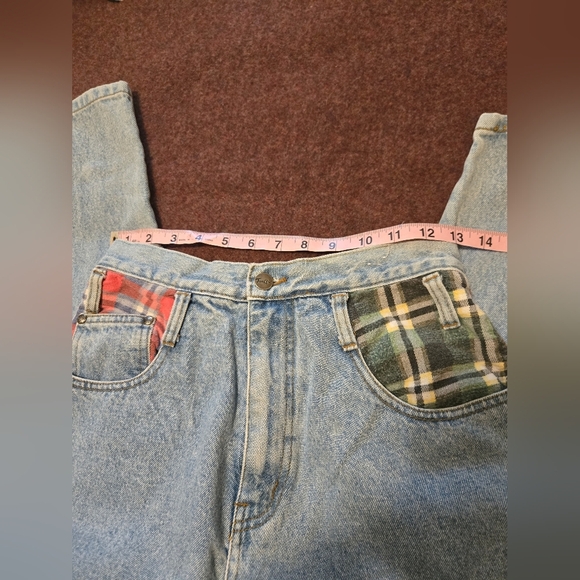 Vintage Traffic Size 9/10 Jeans With Patchwork Like New - Picture 8 of 10